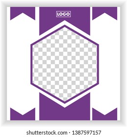Editable Post Template Social Media Banners for Digital Marketing.Square banner for social media marketing.