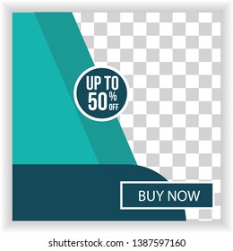 Editable Post Template Social Media Banners for Digital Marketing.Square banner for social media marketing.