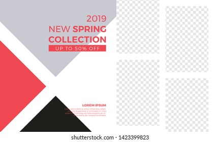 Editable Post Template Social Media Banners for Digital Marketing. Promotion Brand Fashion. Stories. Streaming. Vector Illustration 