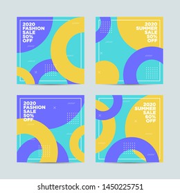 Editable Post Template Social Media Banners for Digital Marketing. Promotion Brand Fashion. Stories. Streaming. Vector Illustration - Vector