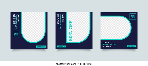Editable Post Template Social Media Banners for Digital Marketing. Promotion Brand Fashion Sale Discount.