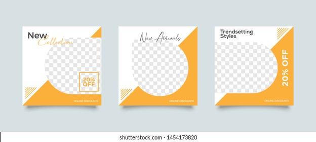 Editable Post Template Social Media Banners for Digital Marketing. Promotion Brand Fashion Sale Discount.