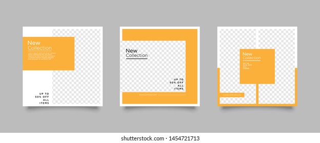Editable Post Template Social Media Banners for Digital Marketing. Promotion Brand Fashion.