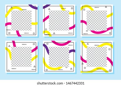 Editable Post Template Social Media Banners for Digital Marketing. Modern design. Vector illustration
