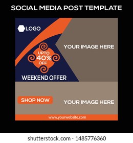 Editable Post Template Social Media Banners for Digital Marketing. Promo Brand Fashion. Stories. Streaming