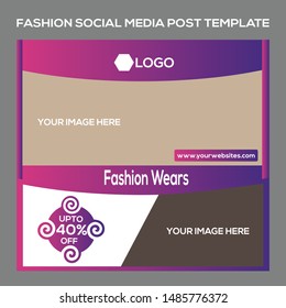 Editable Post Template Social Media Banners for Digital Marketing. Promo Brand Fashion. Stories. Streaming