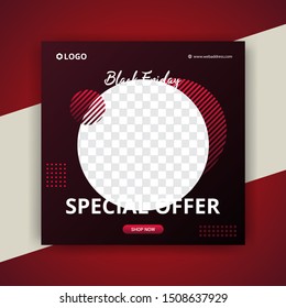 Editable Post Template Social Media Banners and feed post, sale promotion and digital marketing, Trendy background design for instagram ads. eps10 vector.