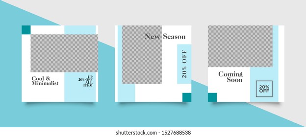 Editable Post Template Social Media Banners for Digital Marketing. Promotion Brand Fashion. Stories. Square. Streaming. Vector Illustration - Vector