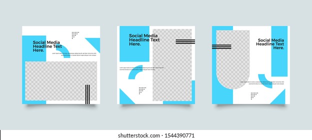 Editable Post Template Social Media Banners for Digital Marketing. Promotion Brand Fashion. Square Story frames Vector Illustration - eps 10