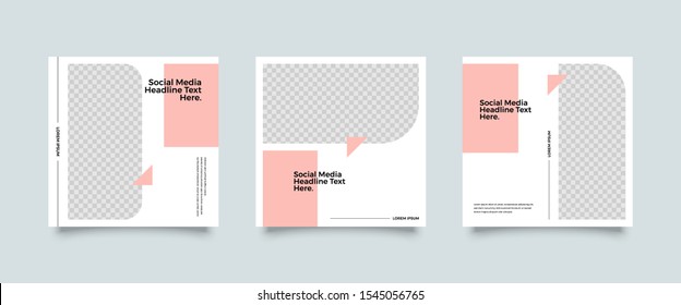 Editable Post Template Social Media Banners for Digital Marketing. Promotion Brand Fashion. Stories. Streaming. Vector Illustration - Vecto