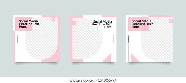 Editable Post Template Social Media Banners for Digital Marketing. Promotion Brand Fashion. Stories. Streaming. Vector Illustration - Vecto