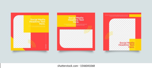 Editable Post Template Social Media Banners for Digital Marketing. Sale Promotion Brand Fashion. Stories. Square. Streaming. Vector Illustration - Vector