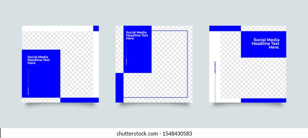 Editable Post Template Social Media Banners for Digital Marketing. Promotion Brand Fashion. Stories. Streaming. Vector Illustration - Vector