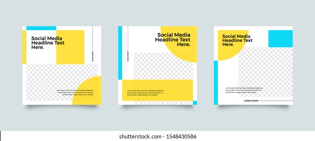 Editable Post Template Social Media Banners for Digital Marketing. Promotion Brand Fashion. Stories. Streaming. Vector Illustration - Vector