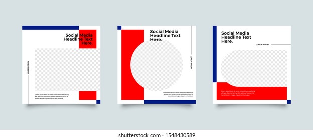 Editable Post Template Social Media Banners for Digital Marketing. Promotion Brand Fashion. Stories. Streaming. Vector Illustration - Vector