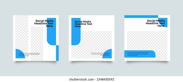 Editable Post Template Social Media Banners for Digital Marketing. Promotion Brand Fashion. Stories. Streaming. Vector Illustration - Vector