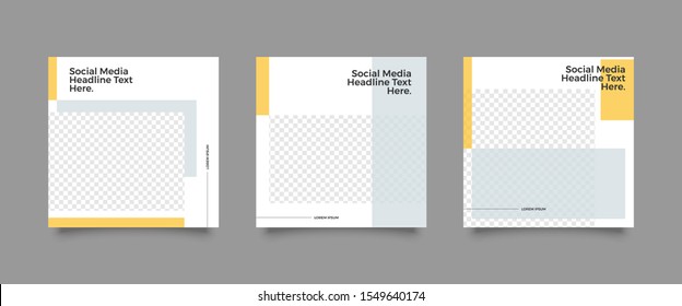 Editable Post Template Social Media Banners for Digital Marketing. Promotion Brand Fashion. Stories. Streaming. Vector Illustration - Vector