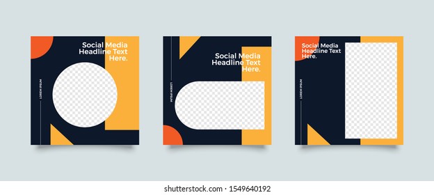Editable Post Template Social Media Banners for Digital Marketing. Promotion Brand Fashion. Stories. Streaming. Vector Illustration - Vector