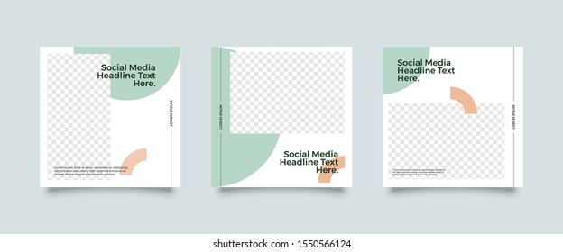 Editable Post Template Social Media Banners for Digital Marketing. Promotion Brand Fashion. Stories. Streaming. Vector Illustration - Vector