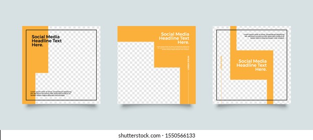 Editable Post Template Social Media Banners for Digital Marketing. Promotion Brand Fashion. Stories. Streaming. Vector Illustration - Vector