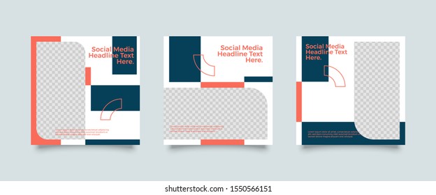 Editable Post Template Social Media Banners for Digital Marketing. Promotion Brand Fashion. Stories. Streaming. Vector Illustration - Vector