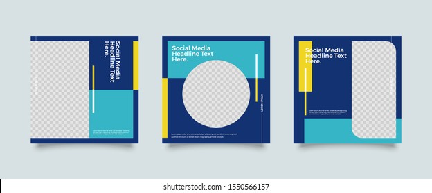 Editable Post Template Social Media Banners for Digital Marketing. Promotion Brand Fashion. Stories. Streaming. Vector Illustration - Vector