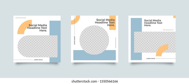 Editable Post Template Social Media Banners for Digital Marketing. Promotion Brand Fashion. Stories. Streaming. Vector Illustration - Vector