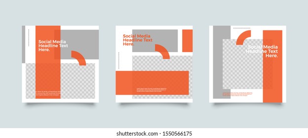 Editable Post Template Social Media Banners for Digital Marketing. Promotion Brand Fashion. Stories. Streaming. Vector Illustration - Vector