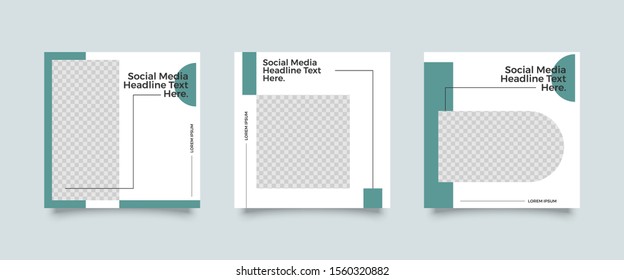 Editable Post Template Social Media Banners for Digital Marketing. Promotion Brand Fashion. Stories. Streaming. Vector Illustration - Vector