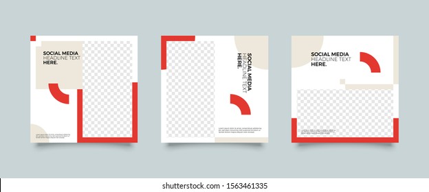 Editable Post Template Social Media Banners for Digital Marketing. Promotion Brand Fashion. Stories. Streaming. Vector Illustration - Vecto
