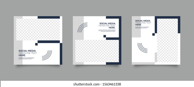 Editable Post Template Social Media Banners for Digital Marketing. Promotion Brand Fashion. Stories. Streaming. Vector Illustration - Vecto