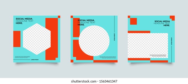 Editable Post Template Social Media Banners for Digital Marketing. Promotion Brand Fashion. Stories. Streaming. Vector Illustration - Vecto