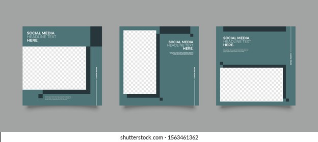 Editable Post Template Social Media Banners for Digital Marketing. Promotion Brand Fashion. Stories. Streaming. Vector Illustration - Vecto