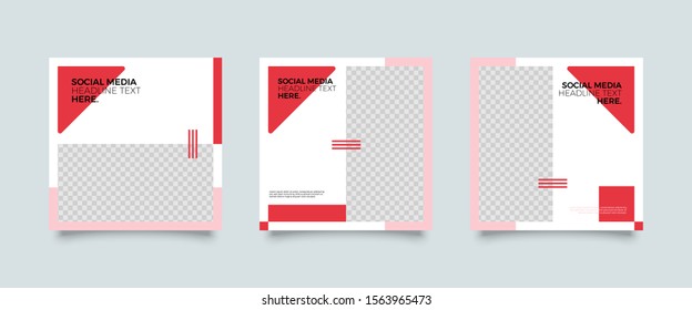 Editable Post Template Social Media Banners for Digital Marketing. Promotion Brand Fashion. Stories. Streaming. Vector Illustration - Vector