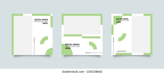 Editable Post Template Social Media Banners for Digital Marketing. Promotion Brand Fashion. Stories. Square. Streaming. Vector Illustration - Vector