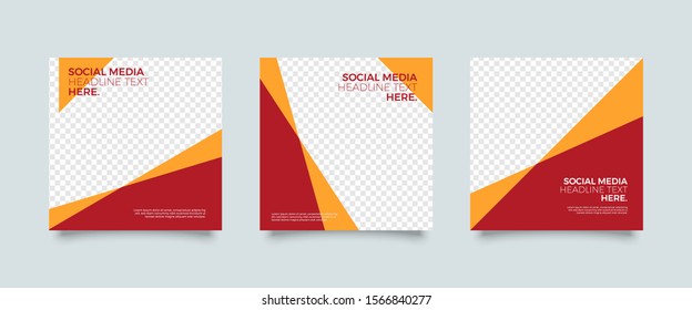 Editable Post Template Social Media Banners for Digital Marketing. Promotion Brand Fashion. Stories. Streaming. Vector Illustration - Vector