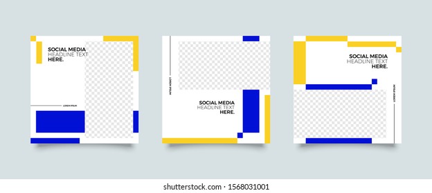 Editable Post Template Social Media Banners for Digital Marketing. Promotion Brand Fashion. Stories. Streaming. Vector Illustration 