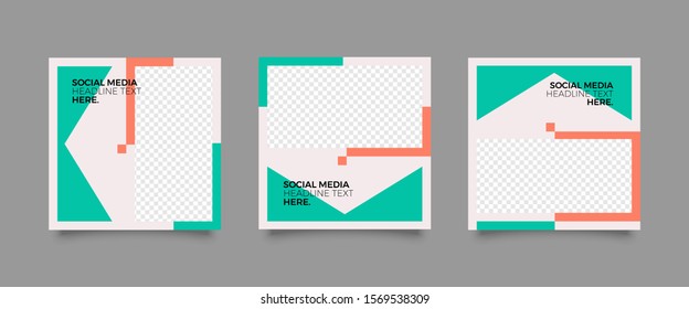 Editable Post Template Social Media Banners for Digital Marketing. Promotion Brand Fashion. Stories. Streaming. Vector Illustration 