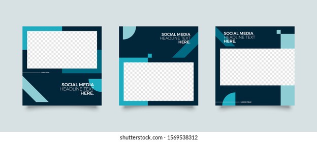 Editable Post Template Social Media Banners for Digital Marketing. Promotion Brand Fashion. Stories. Streaming. Vector Illustration 