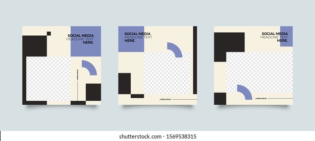 Editable Post Template Social Media Banners for Digital Marketing. Promotion Brand Fashion. Stories. Streaming. Vector Illustration 