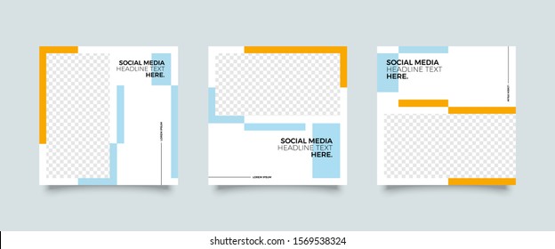 Editable Post Template Social Media Banners for Digital Marketing. Promotion Brand Fashion. Stories. Streaming. Vector Illustration 