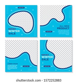 Editable Post Template Social Media Banner. Modern promotion square web banner. Elegant sale and discount promo