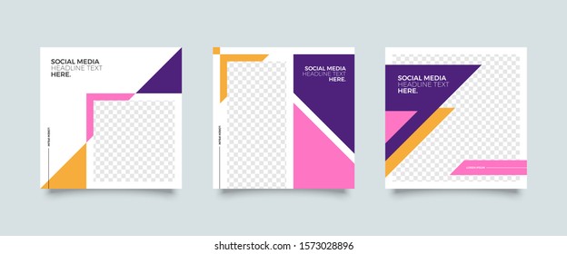 Editable Post Template Social Media Banners for Digital Marketing. Promotion Brand Fashion. Stories. Streaming. Vector Illustration 