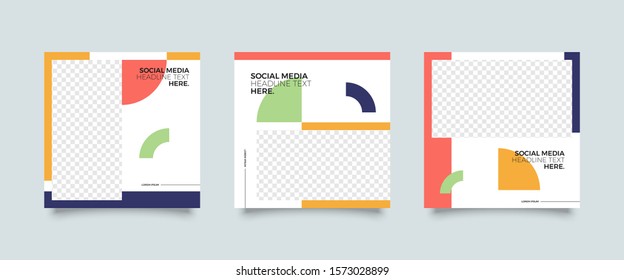 Editable Post Template Social Media Banners for Digital Marketing. Promotion Brand Fashion. Stories. Streaming. Vector Illustration 