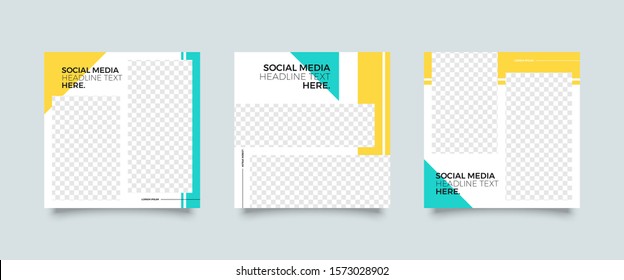 Editable Post Template Social Media Banners for Digital Marketing. Promotion Brand Fashion. Stories. Streaming. Vector Illustration 