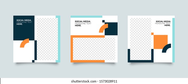 Editable Post Template Social Media Banners for Digital Marketing. Promotion Brand Fashion. Stories. Streaming. Vector Illustration 