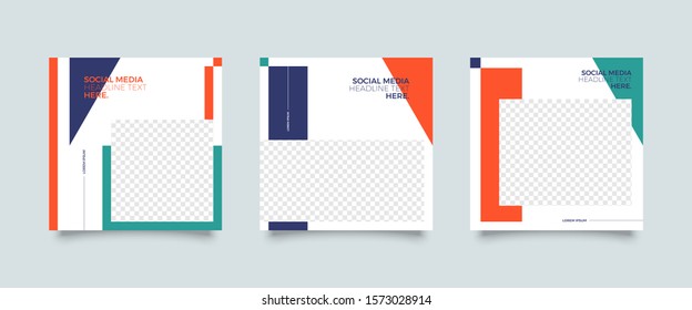 Editable Post Template Social Media Banners for Digital Marketing. Promotion Brand Fashion. Stories. Streaming. Vector Illustration 