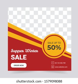 Editable Post Template Social Media Banners for Digital Marketing. Promotion Brand Fashion. Stories. Streaming. Vector Illustration - Vector