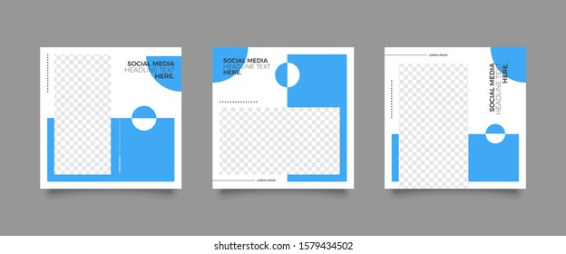 Editable Post Template Social Media Banners for Digital Marketing. Promotion Brand Fashion. Stories. Streaming. Vector Illustration - Vector