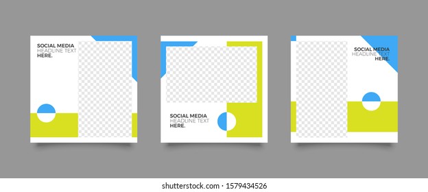 Editable Post Template Social Media Banners for Digital Marketing. Promotion Brand Fashion. Stories. Streaming. Vector Illustration - Vector